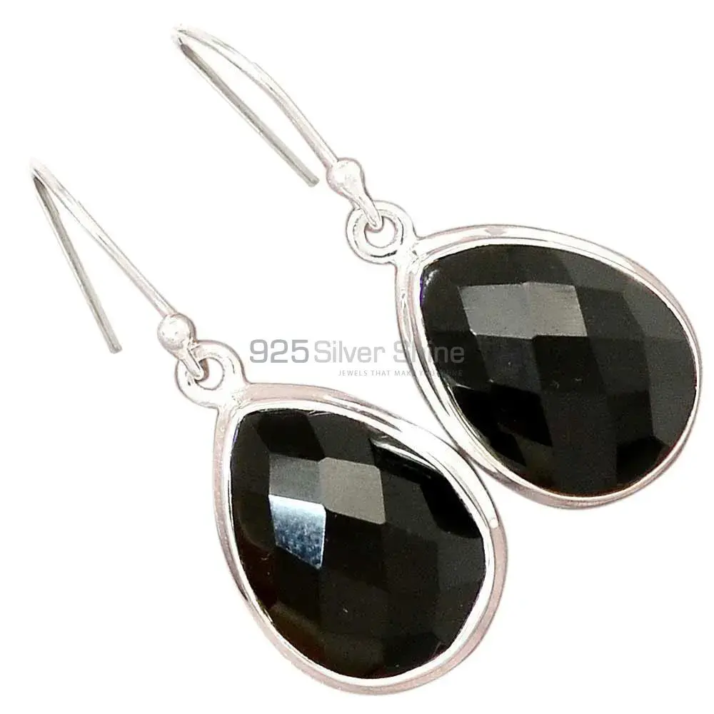 Unique 925 Sterling Silver Handmade Earrings Exporters In Black Onyx Gemstone Jewelry 925SE2710_12