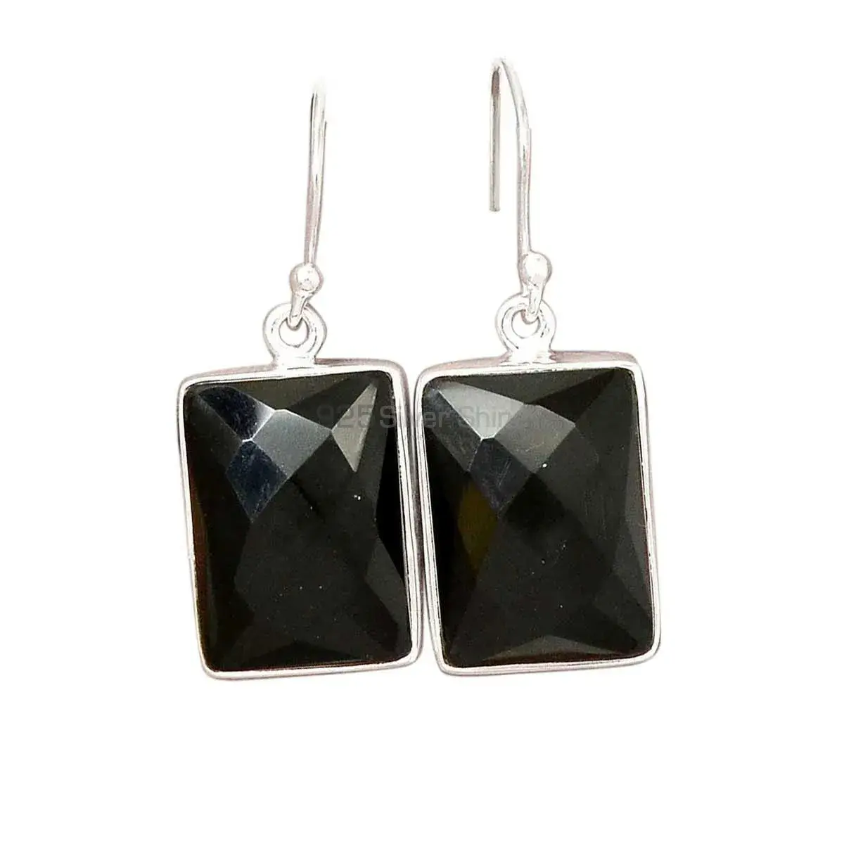 Unique 925 Sterling Silver Handmade Earrings Exporters In Black Onyx Gemstone Jewelry 925SE2710_5