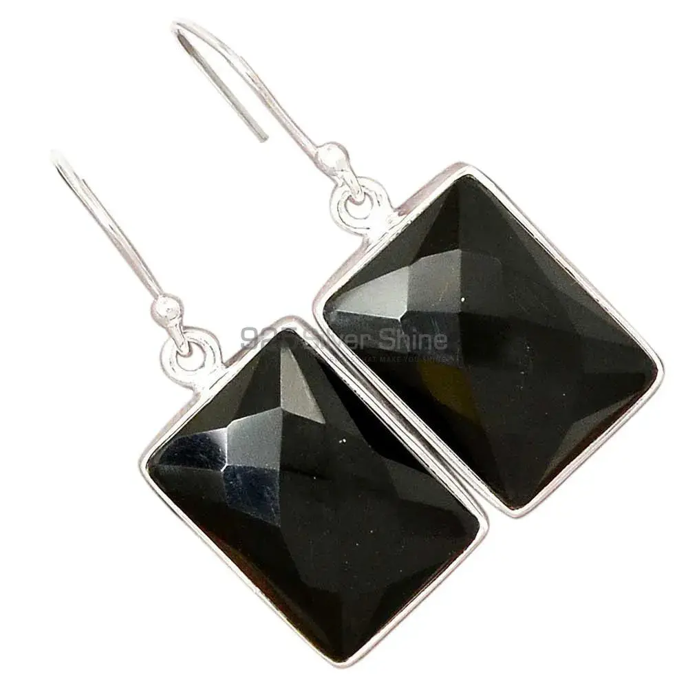 Unique 925 Sterling Silver Handmade Earrings Exporters In Black Onyx Gemstone Jewelry 925SE2710_6