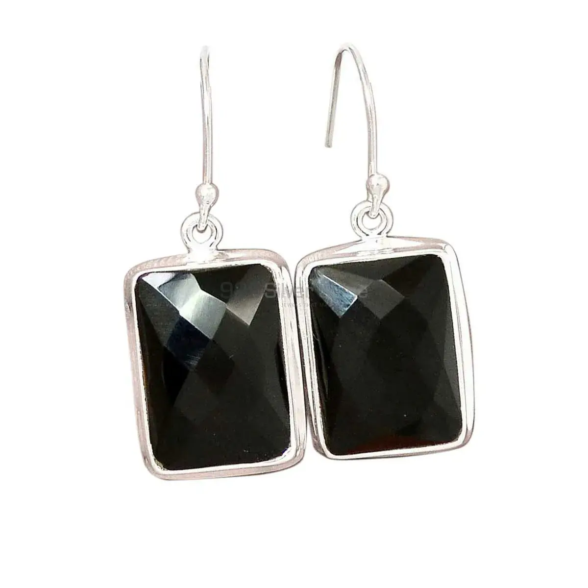 Unique 925 Sterling Silver Handmade Earrings Exporters In Black Onyx Gemstone Jewelry 925SE2710_7