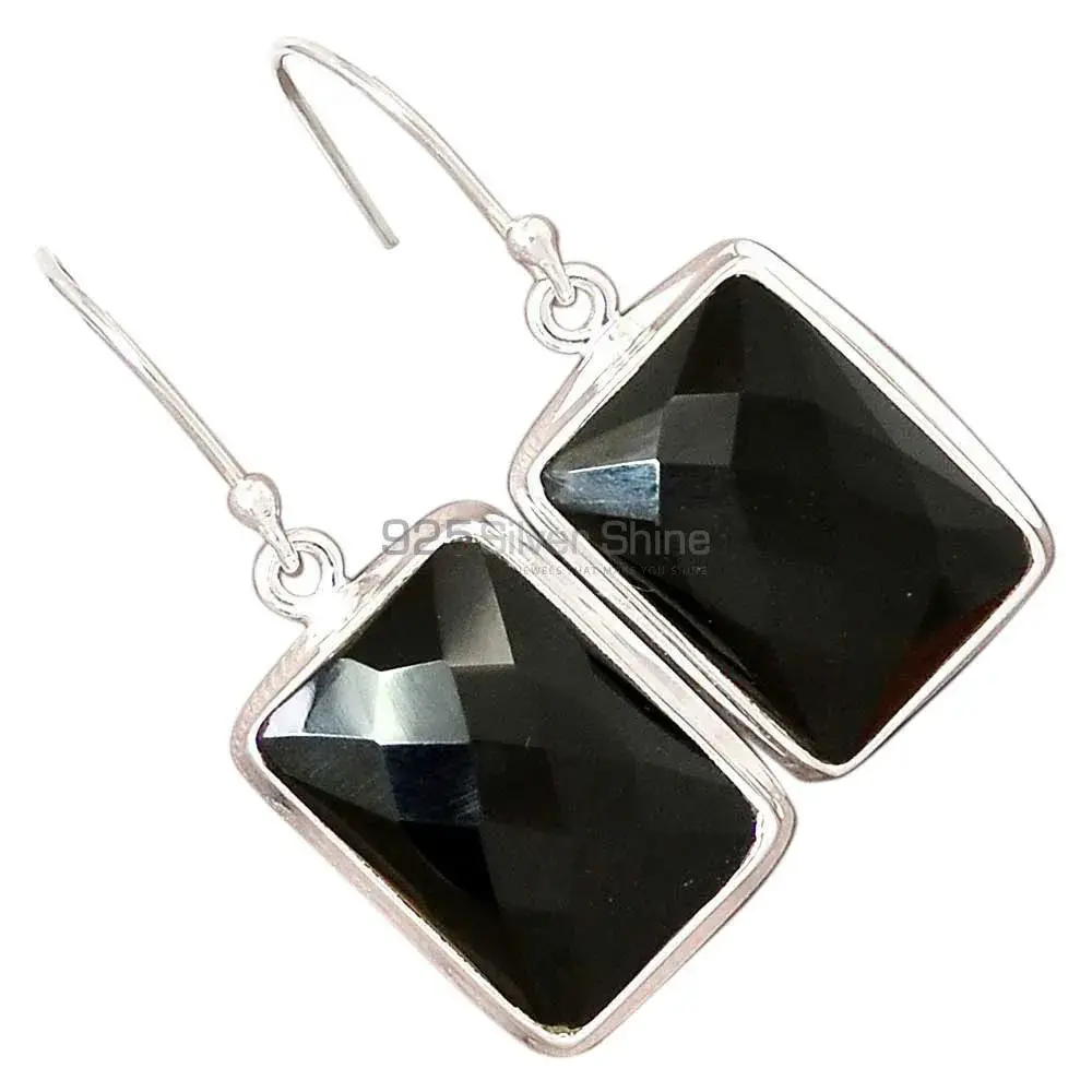 Unique 925 Sterling Silver Handmade Earrings Exporters In Black Onyx Gemstone Jewelry 925SE2710_8