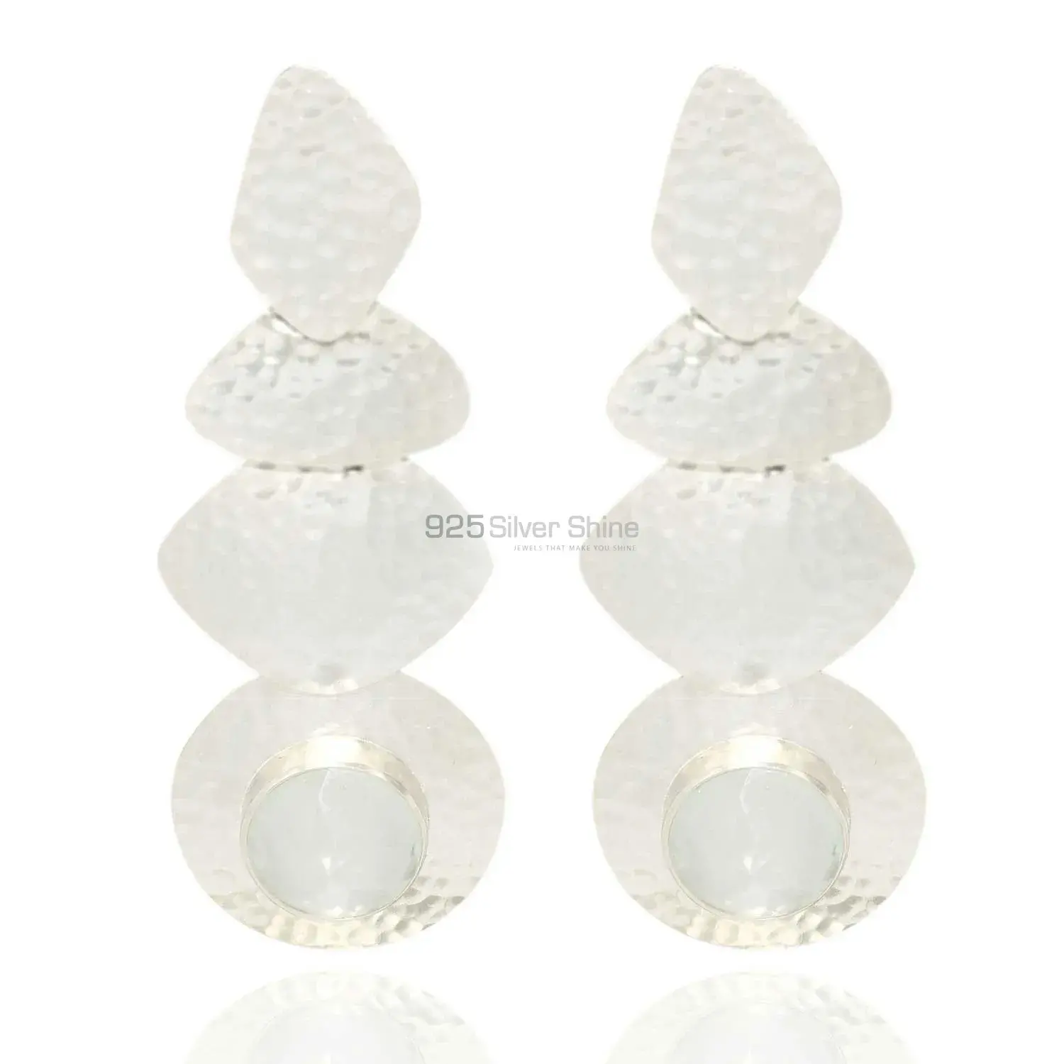 925 Sterling Silver Handmade Earrings In Crystal Gemstone Jewelry 925SE1830_0