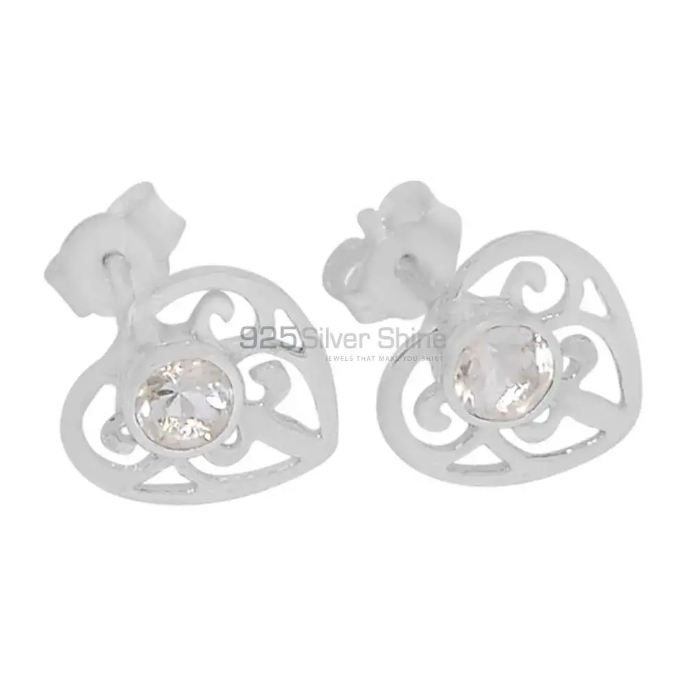 925 Sterling Silver Handmade Earrings In Crystal Gemstone Jewelry 925SE532_0