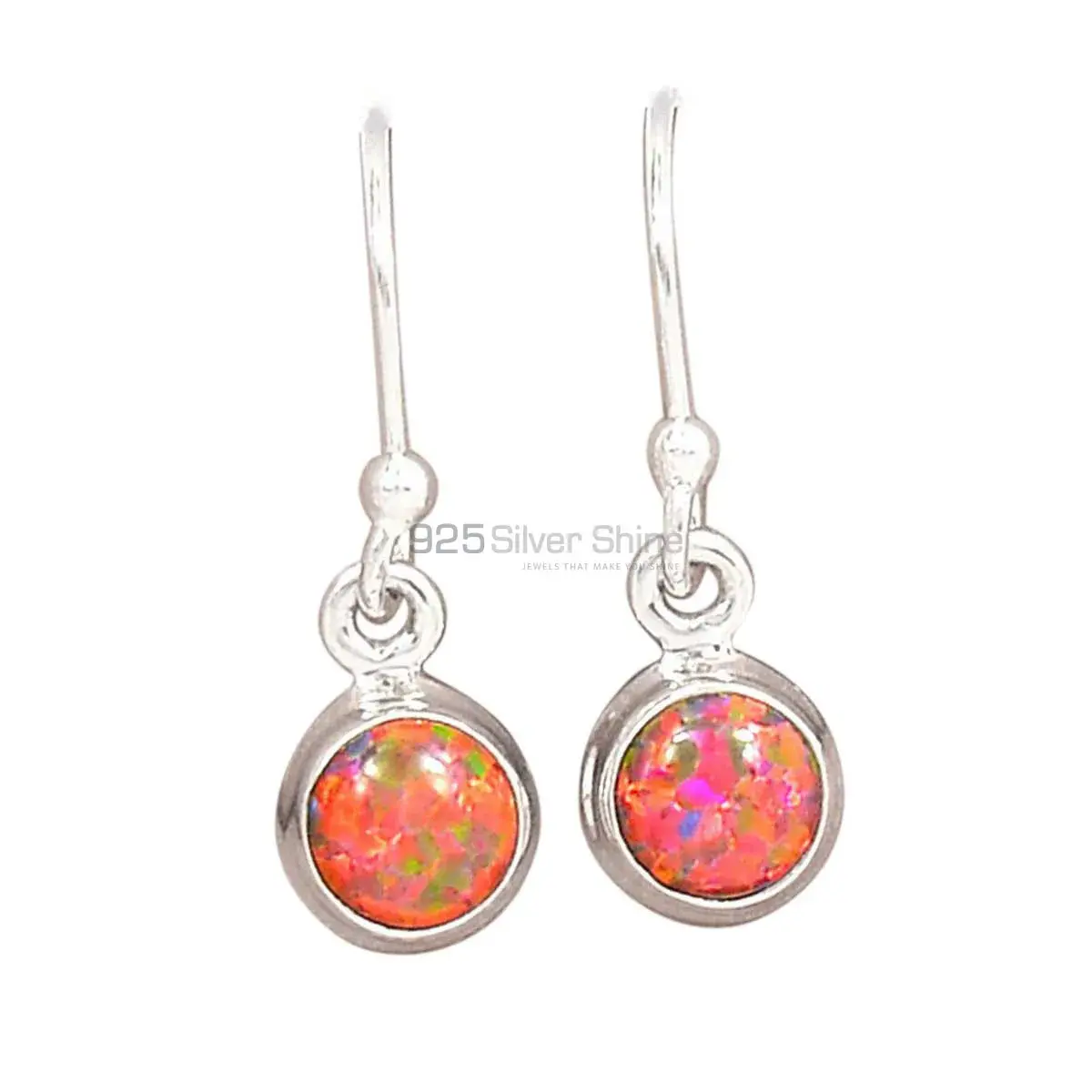 925 Sterling Silver Handmade Earrings In Opal Gemstone Jewelry 925SE2802_0