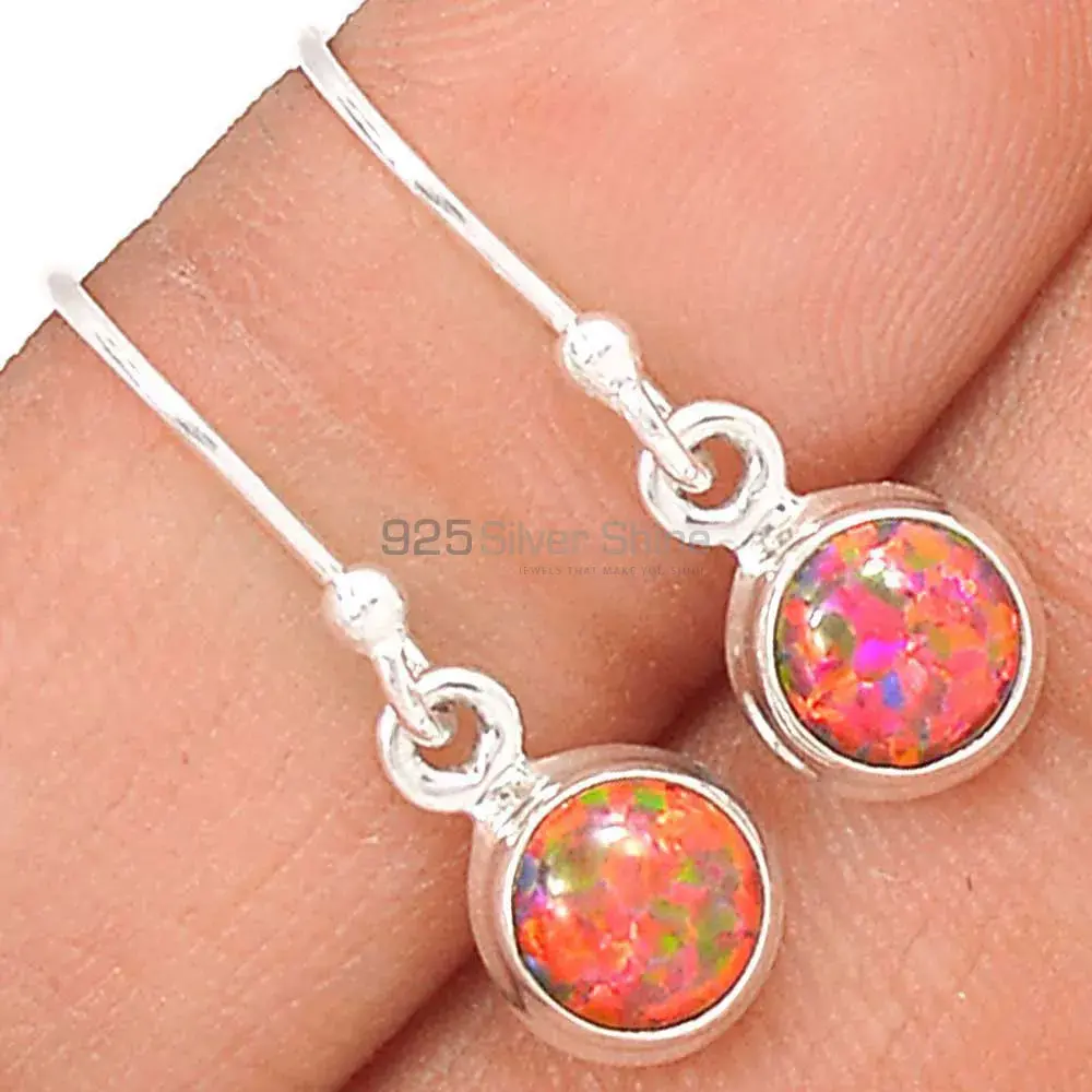 925 Sterling Silver Handmade Earrings In Opal Gemstone Jewelry 925SE2802_1