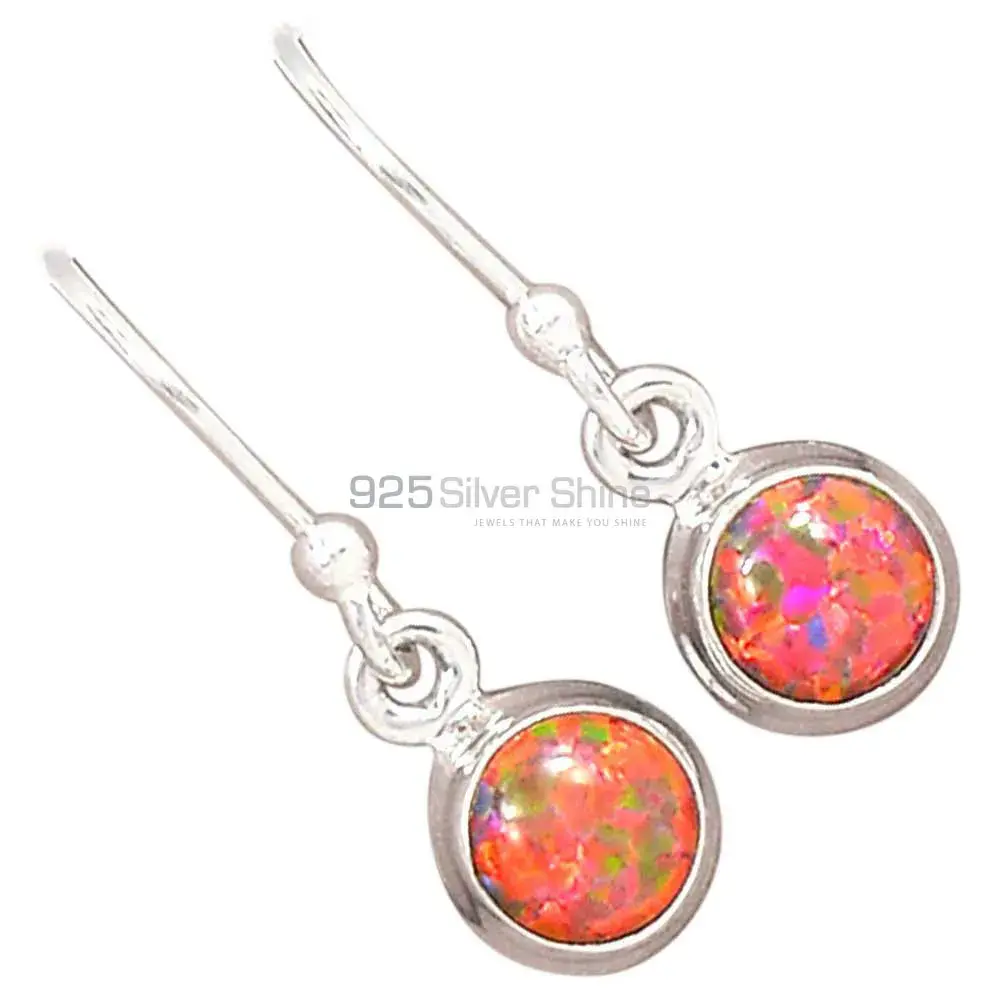 925 Sterling Silver Handmade Earrings In Opal Gemstone Jewelry 925SE2802_2