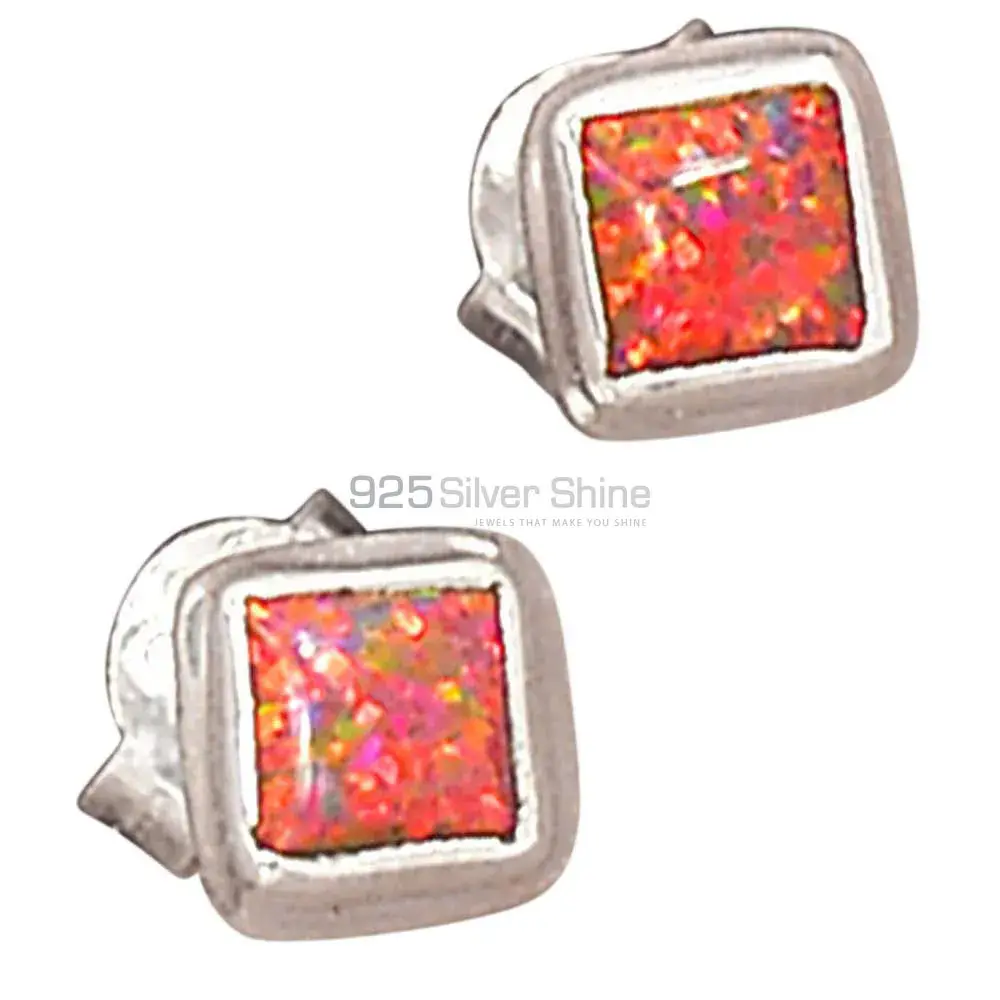 Unique 925 Sterling Silver Handmade Earrings Exporters In Opal Gemstone Jewelry 925SE2802_3