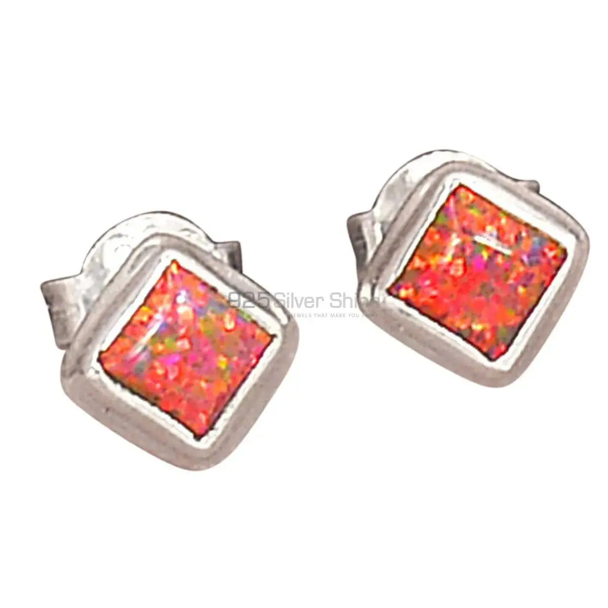 Unique 925 Sterling Silver Handmade Earrings Exporters In Opal Gemstone Jewelry 925SE2802_4