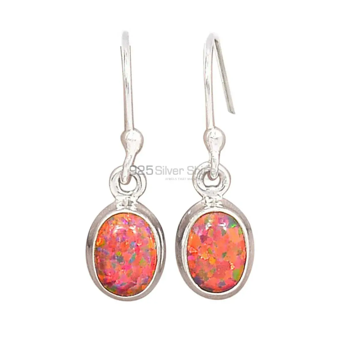 Unique 925 Sterling Silver Handmade Earrings Exporters In Opal Gemstone Jewelry 925SE2802_7