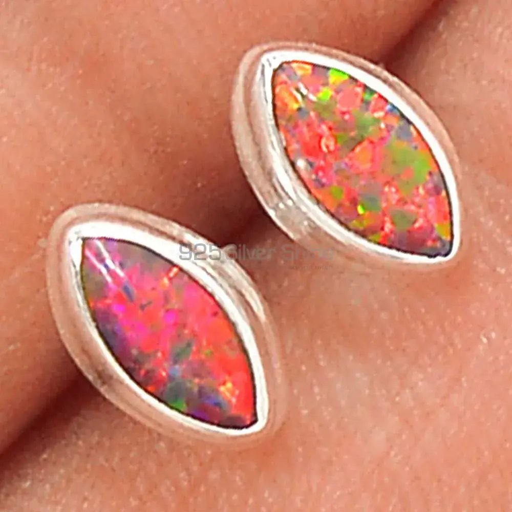 Unique 925 Sterling Silver Handmade Earrings Exporters In Opal Gemstone Jewelry 925SE2802_8