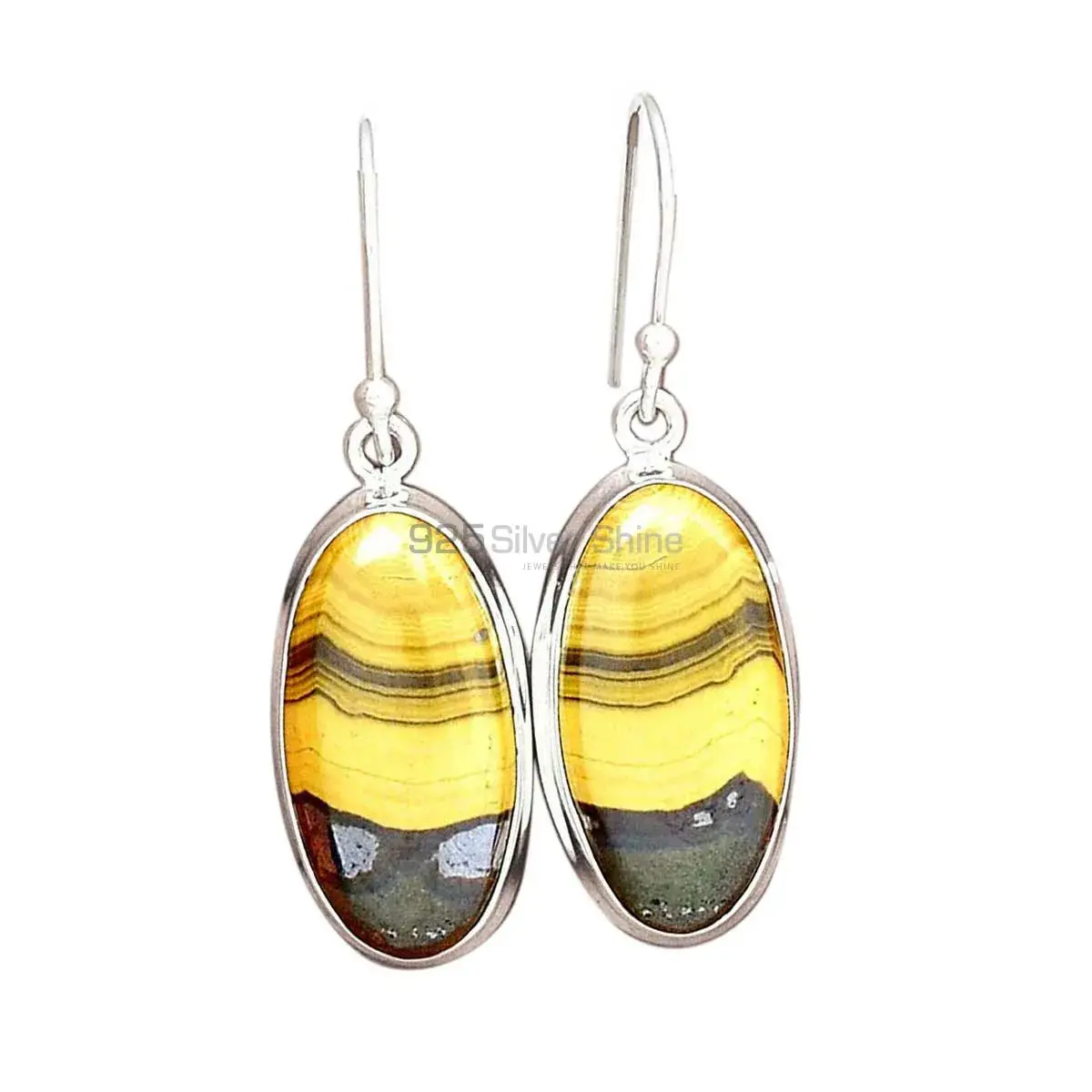 925 Sterling Silver Handmade Earrings In Schalenblende Gemstone Jewelry 925SE2405_1