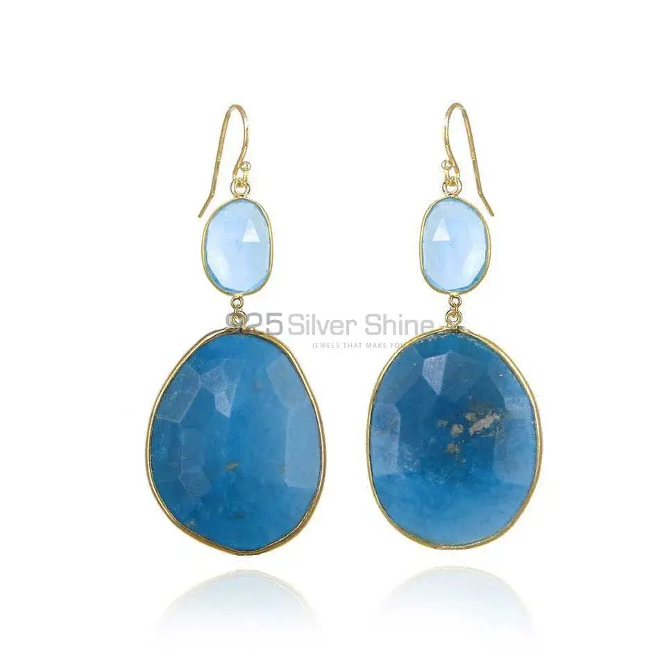 925 Sterling Silver Handmade Earrings In Multi Gemstone Jewelry 925SE1894_0
