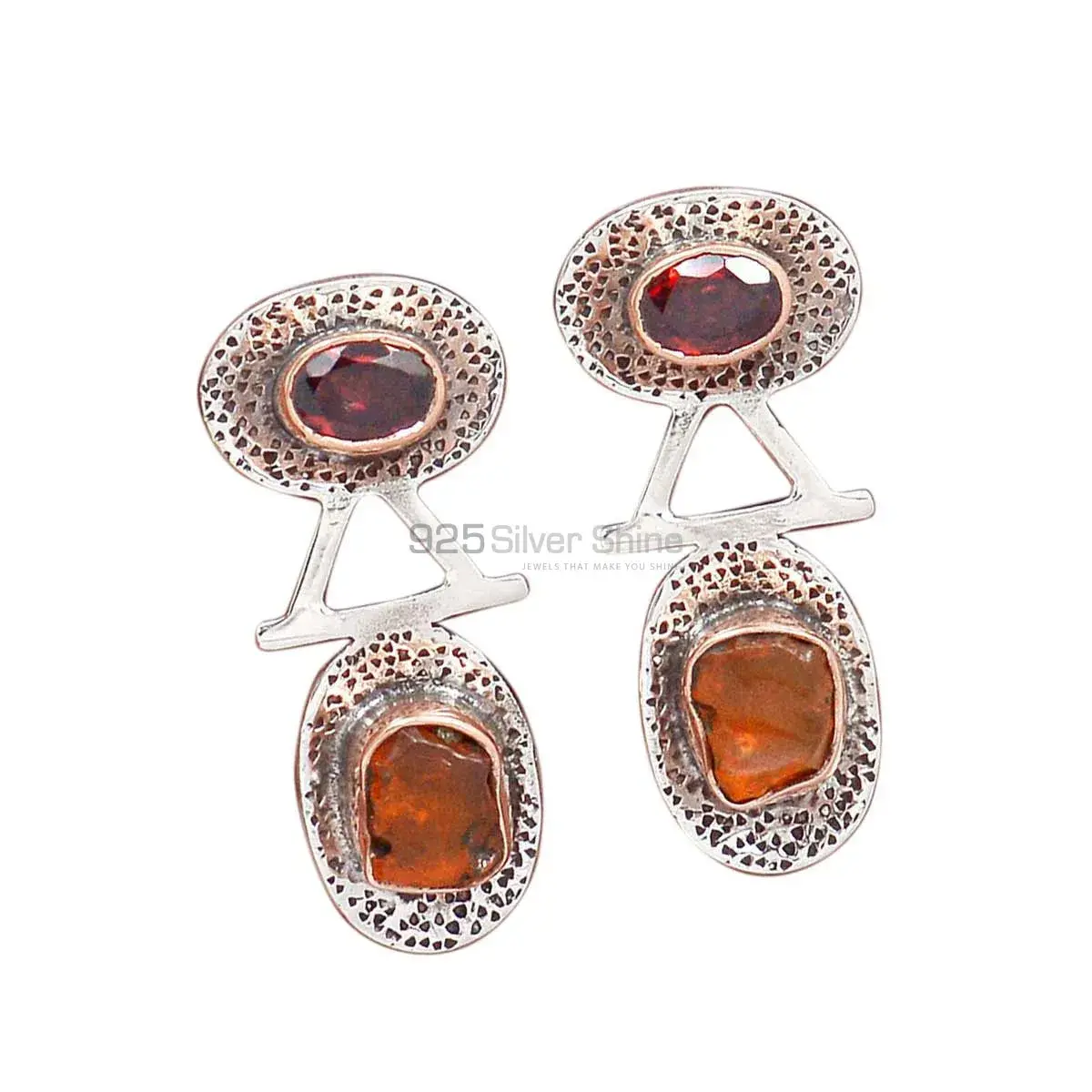 925 Sterling Silver Handmade Earrings In Multi Gemstone Jewelry 925SE2153_0