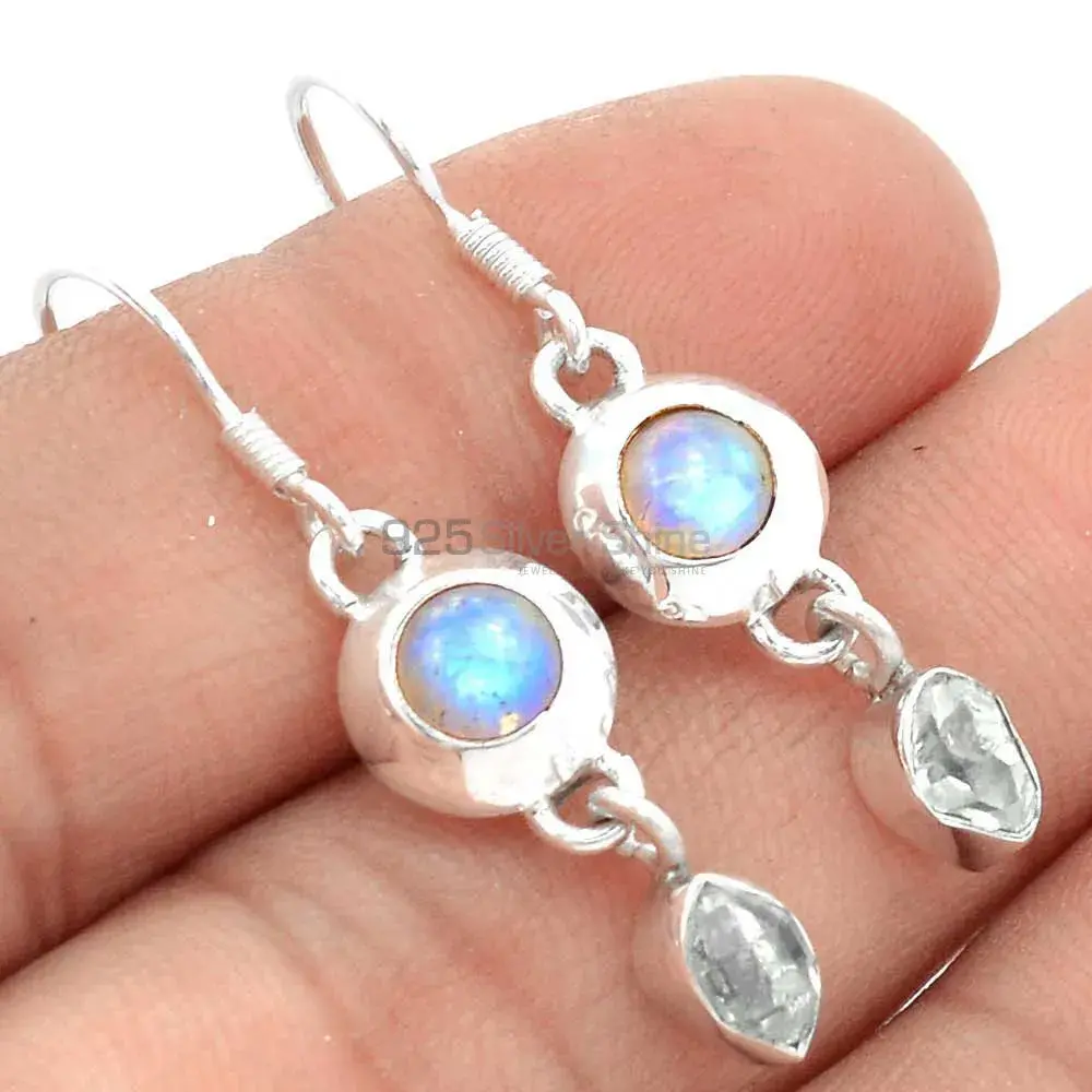 925 Sterling Silver Handmade Earrings In Multi Gemstone Jewelry 925SE675_0