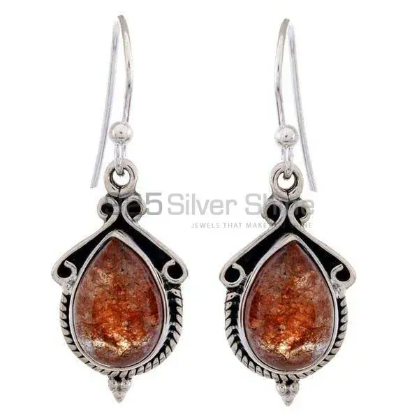 Unique 925 Sterling Silver Handmade Earrings Manufacturer In Strawberry Quartz Gemstone Jewelry 925SE1219