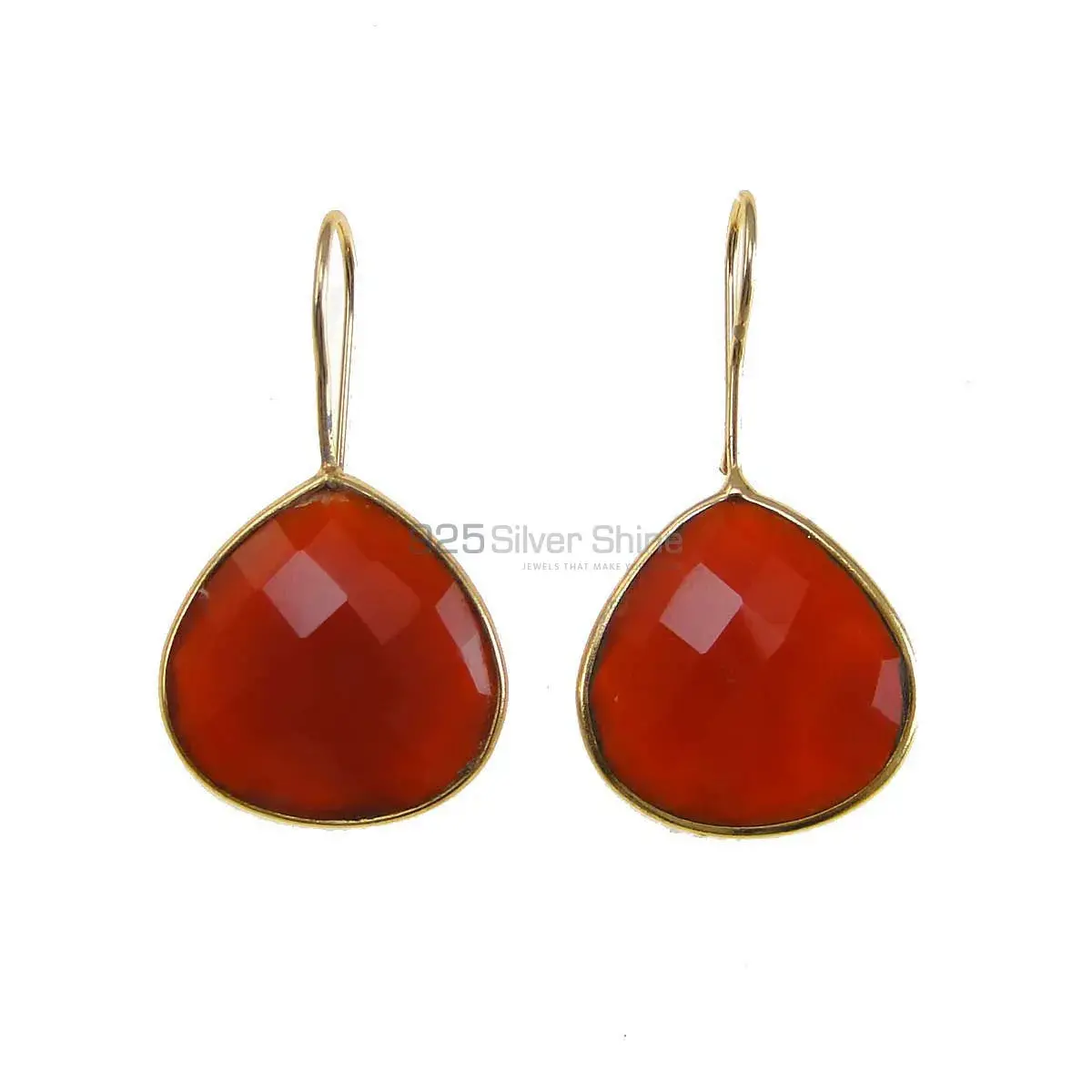 925 Sterling Silver Handmade Earrings In Dyed Ruby Gemstone Jewelry 925SE1983_0