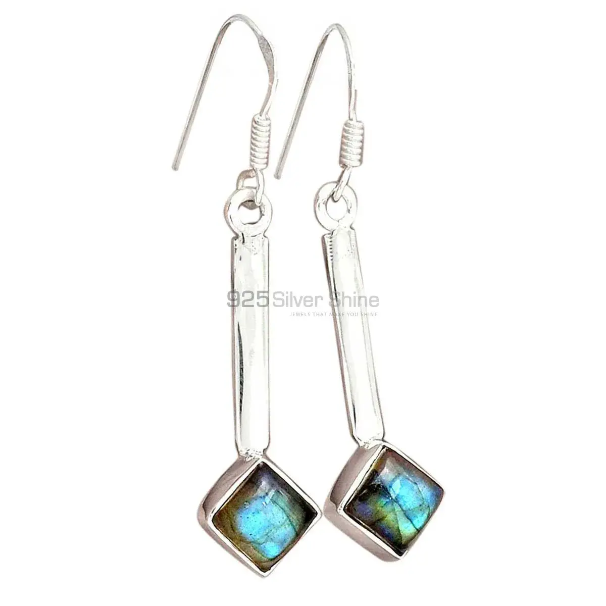 Unique 925 Sterling Silver Handmade Earrings Suppliers In Labradorite Gemstone Jewelry 925SE2242