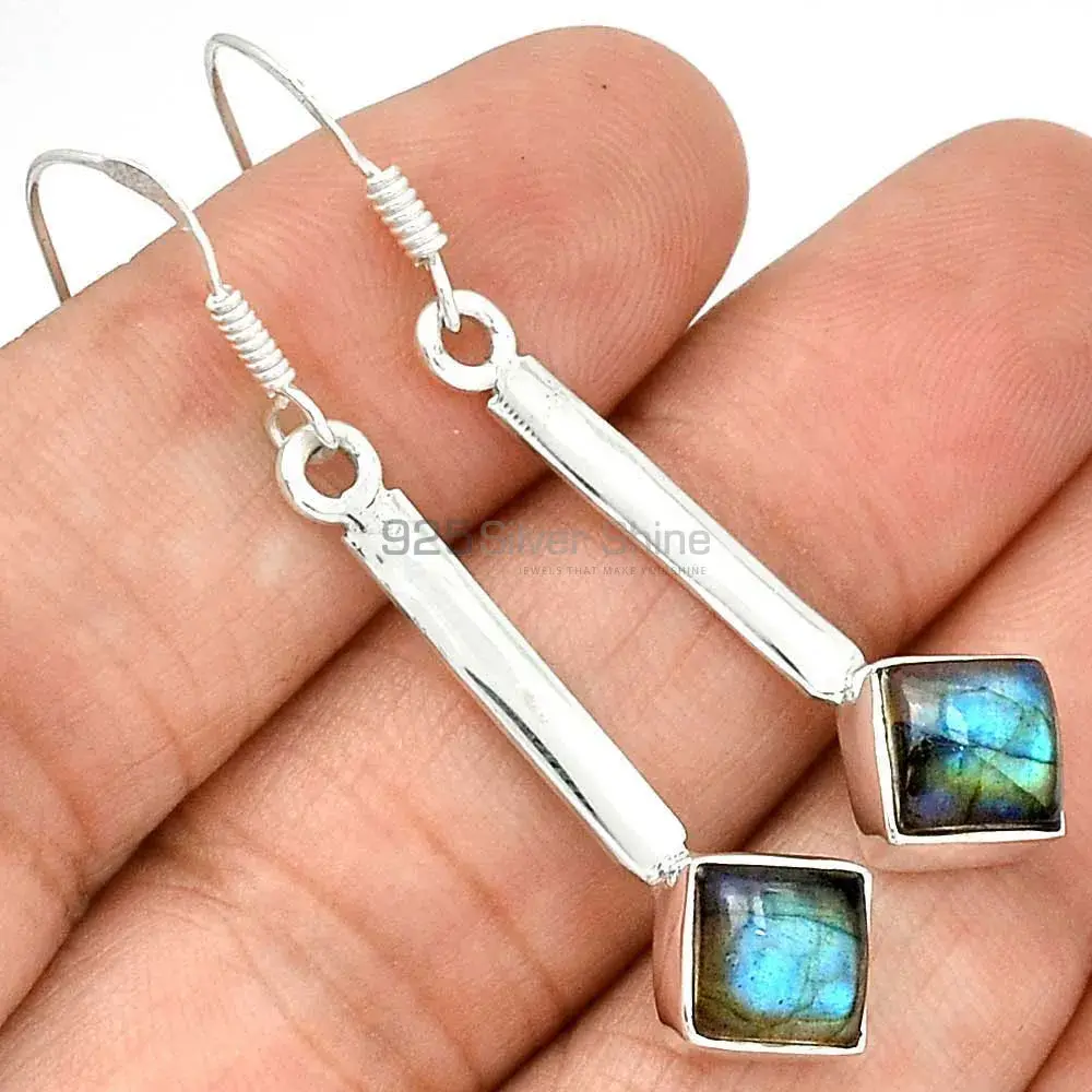 Unique 925 Sterling Silver Handmade Earrings Suppliers In Labradorite Gemstone Jewelry 925SE2242_0