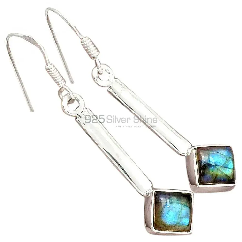 Unique 925 Sterling Silver Handmade Earrings Suppliers In Labradorite Gemstone Jewelry 925SE2242_1