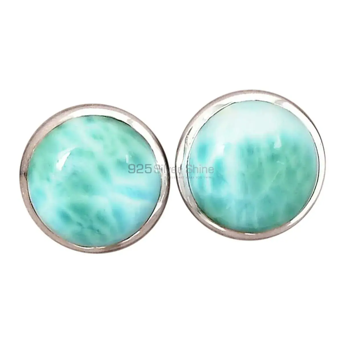 925 Sterling Silver Handmade Earrings In Larimar Gemstone Jewelry 925SE2797_0