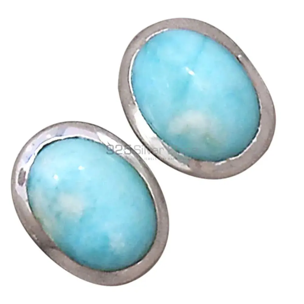 925 Sterling Silver Handmade Earrings In Larimar Gemstone Jewelry 925SE2797_1