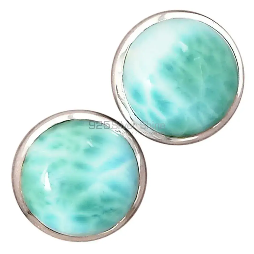 Unique 925 Sterling Silver Handmade Earrings Suppliers In Larimar Gemstone Jewelry 925SE2797_2