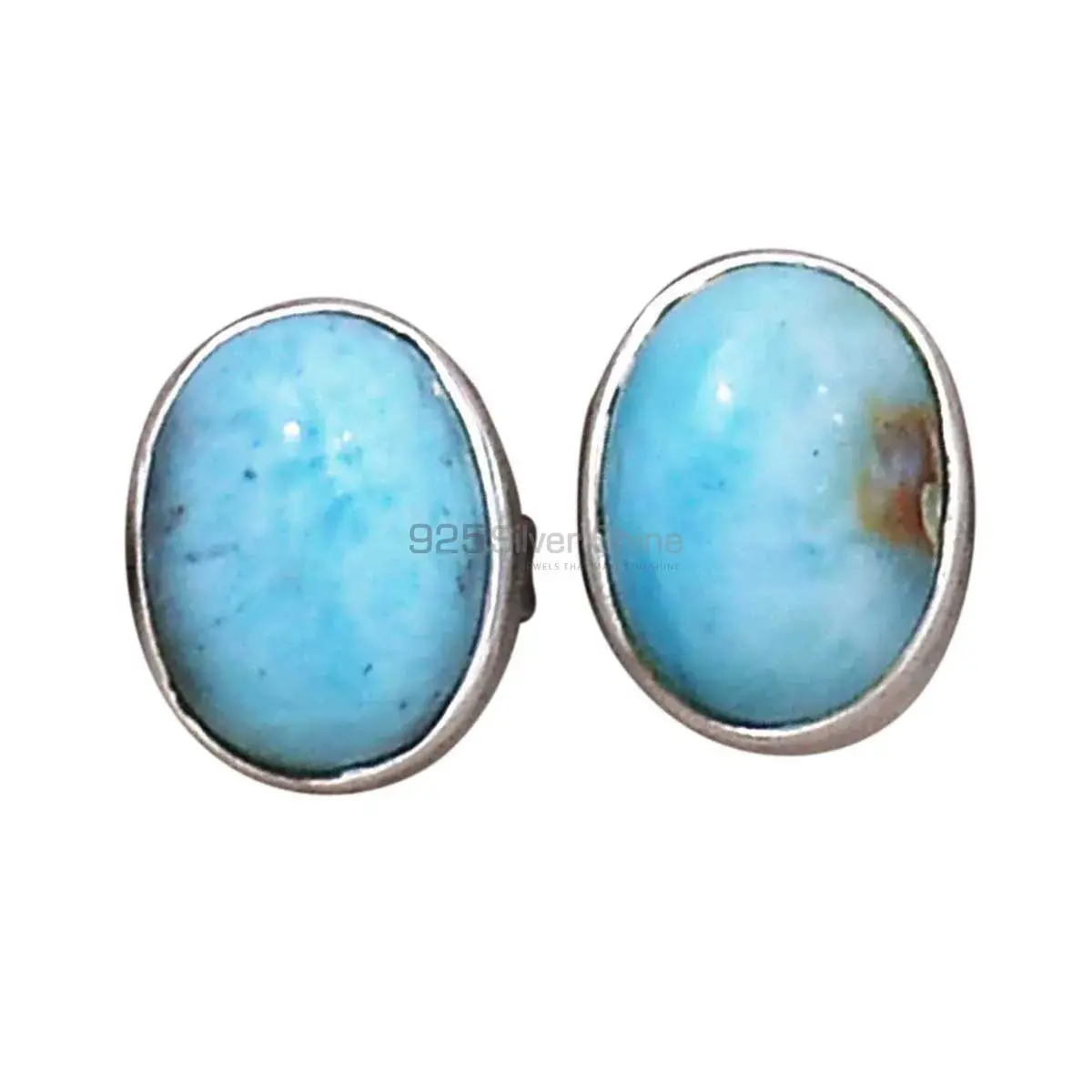 Unique 925 Sterling Silver Handmade Earrings Suppliers In Larimar Gemstone Jewelry 925SE2797_3