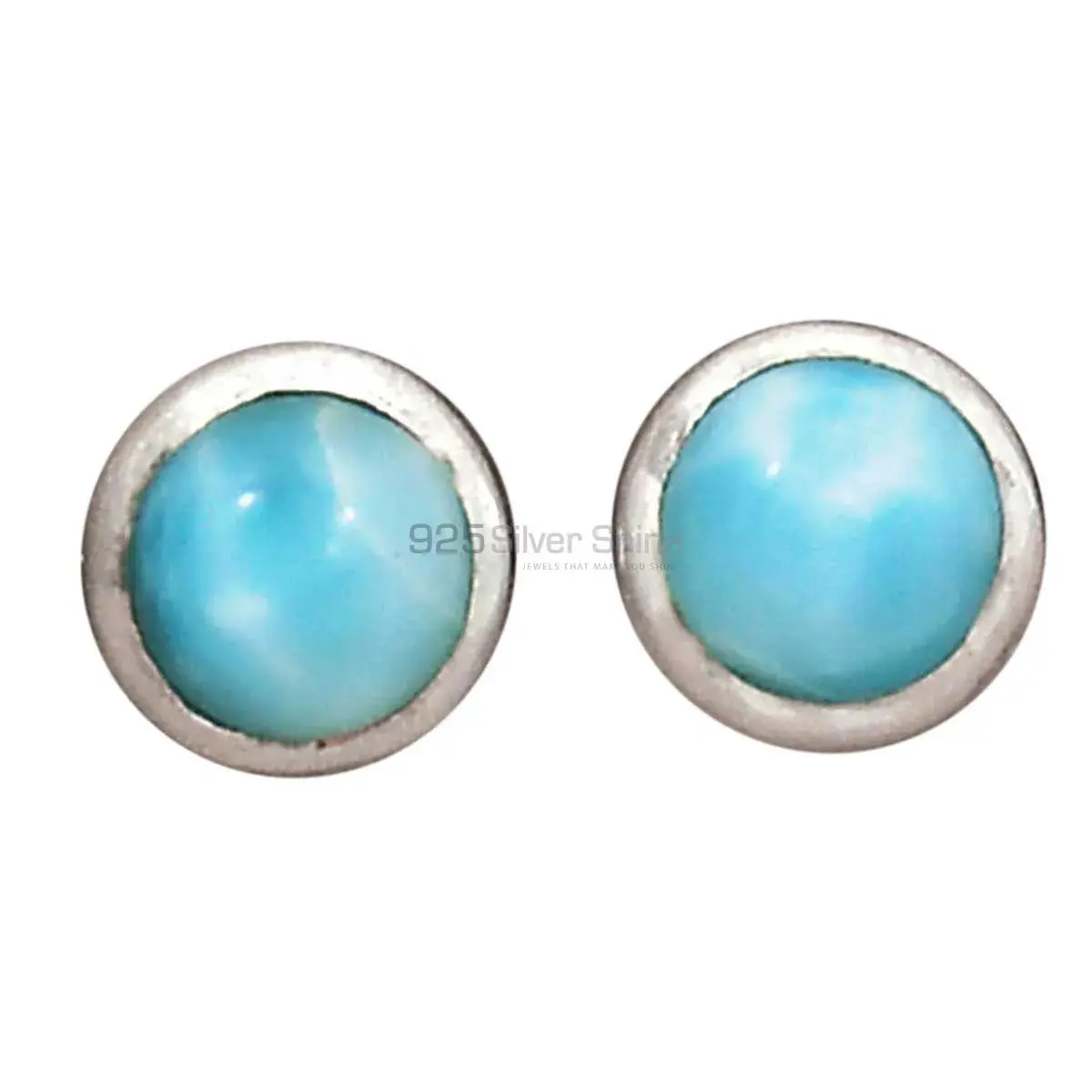 Unique 925 Sterling Silver Handmade Earrings Suppliers In Larimar Gemstone Jewelry 925SE2797_5