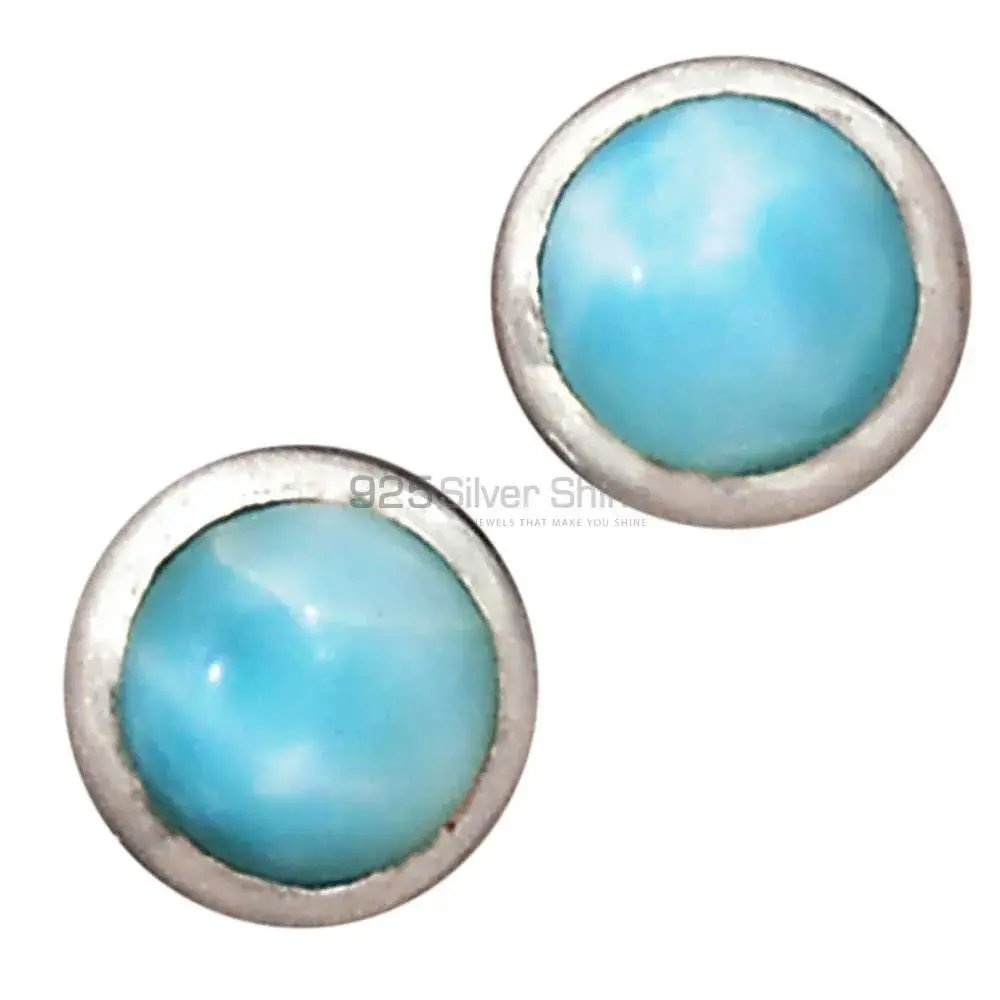 Unique 925 Sterling Silver Handmade Earrings Suppliers In Larimar Gemstone Jewelry 925SE2797_6