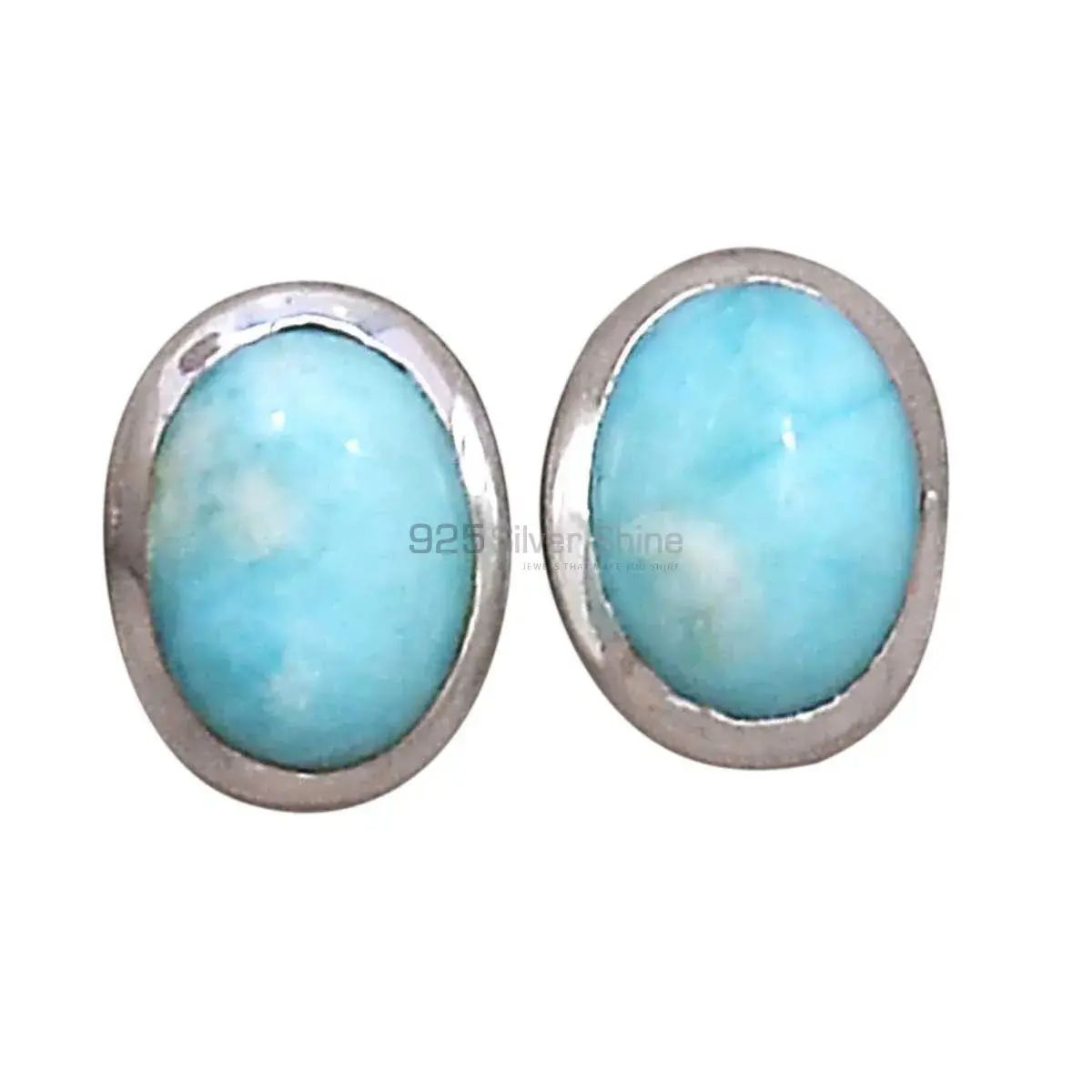 Unique 925 Sterling Silver Handmade Earrings Suppliers In Larimar Gemstone Jewelry 925SE2797_7