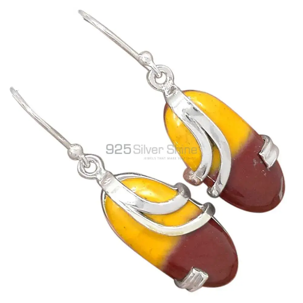 Unique 925 Sterling Silver Handmade Earrings Suppliers In Mookaite Gemstone Jewelry 925SE2084_1