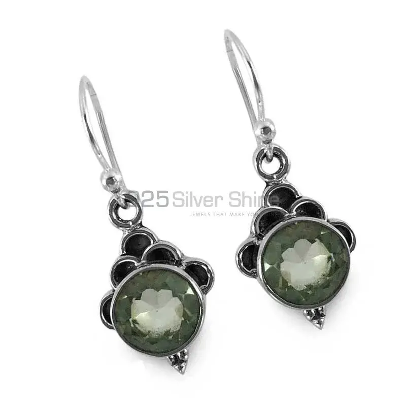 Unique 925 Sterling Silver Handmade Earrings Suppliers In Peridot Gemstone Jewelry 925SE1308_0