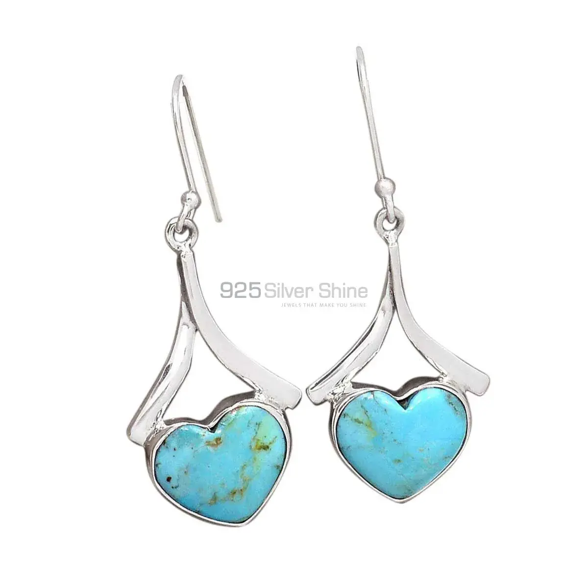 925 Sterling Silver Handmade Earrings In Turquoise Gemstone Jewelry 925SE2163_0
