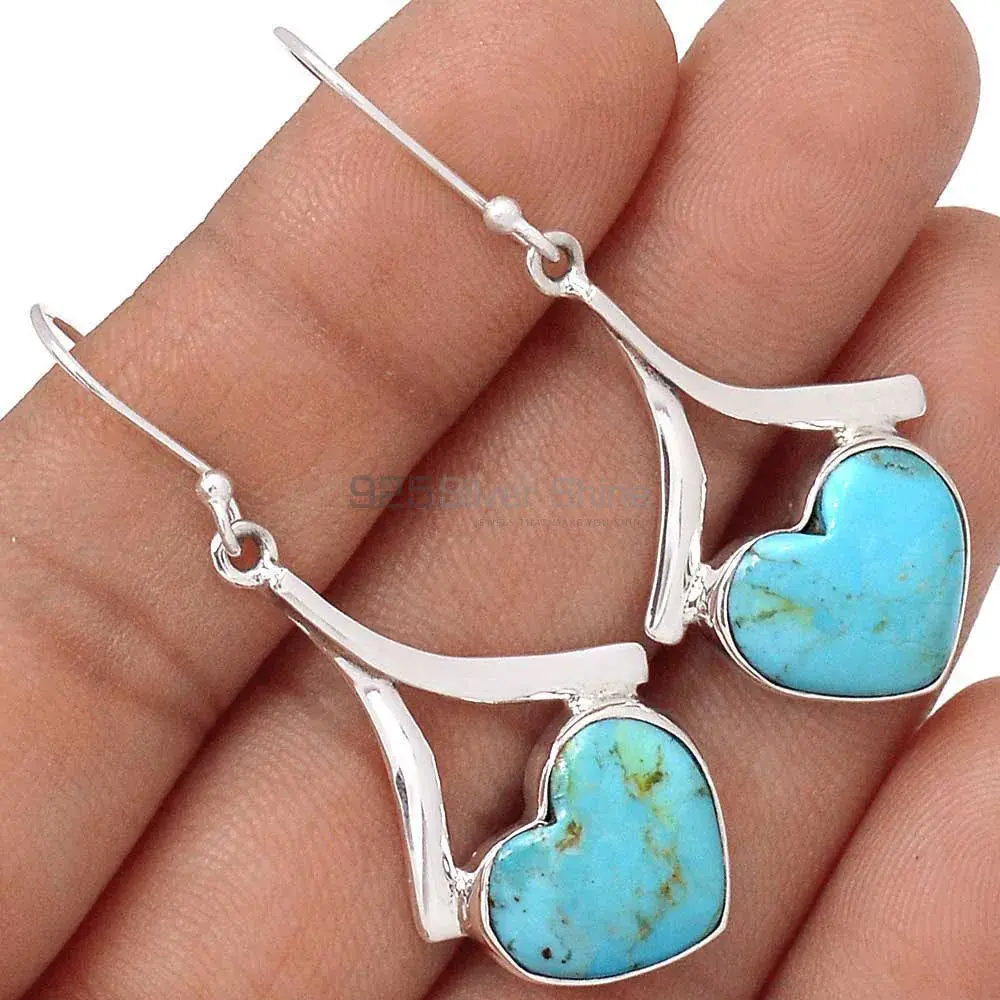 925 Sterling Silver Handmade Earrings In Turquoise Gemstone Jewelry 925SE2163_1