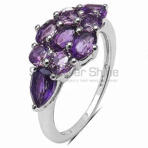 925 Sterling Silver Handmade Rings In Amethyst Gemstone Jewelry 925SR3264_0