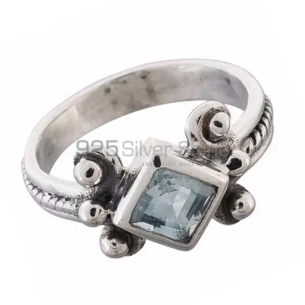 925 Sterling Silver Handmade Rings In Blue Topaz Gemstone Jewelry 925SR3658_0