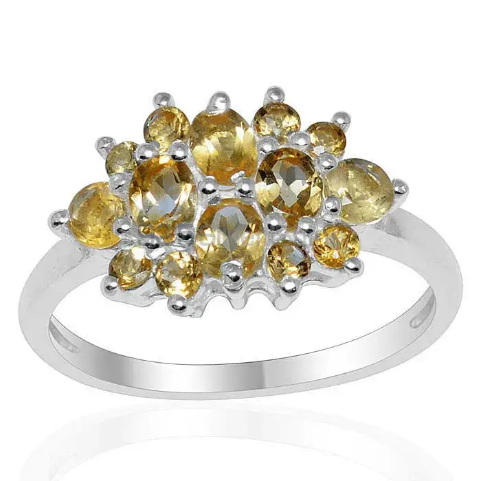 925 Sterling Silver Handmade Rings In Citrine Gemstone Jewelry 925SR1672_0