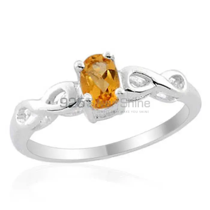 Sterling Silver Citrine Gemstone Rings For Womens 925SR1976