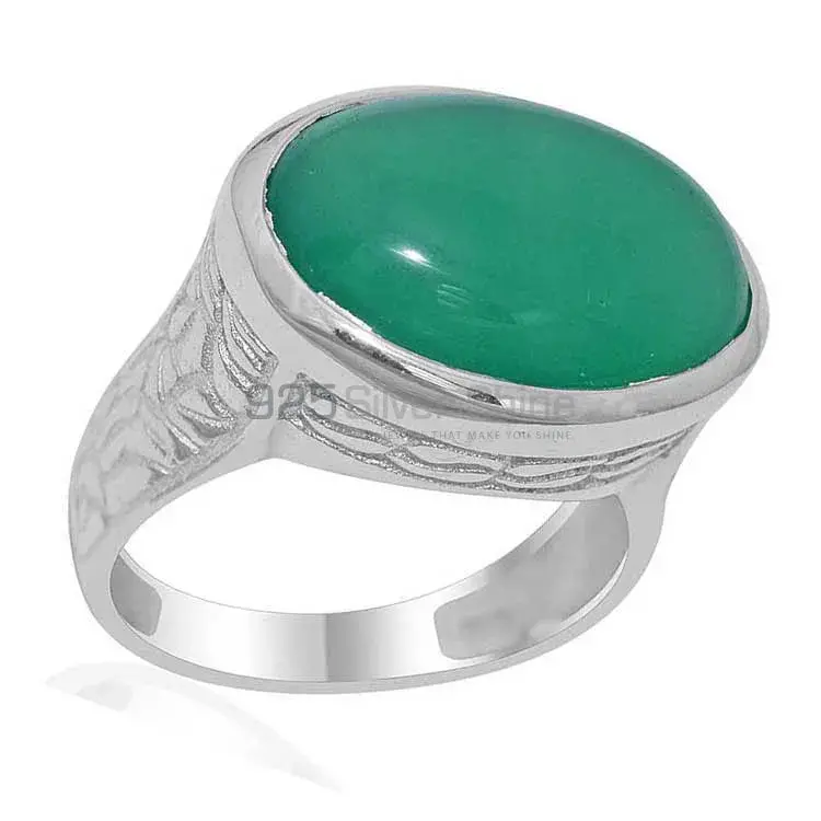 925 Sterling Silver Handmade Rings In Green Onyx Gemstone Jewelry 925SR1897_1
