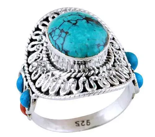 Unique 925 Sterling Silver Handmade Rings Exporters In Multi Gemstone Jewelry 925SR2933_0