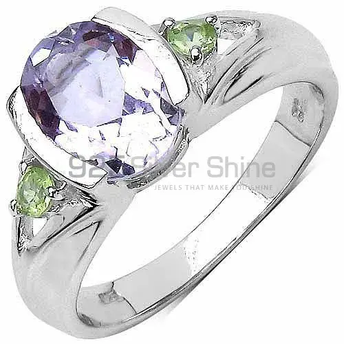 Unique 925 Sterling Silver Handmade Rings Exporters In Multi Gemstone Jewelry 925SR3170