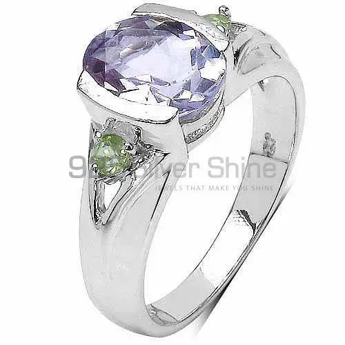 925 Sterling Silver Handmade Rings In Multi Gemstone Jewelry 925SR3170_1