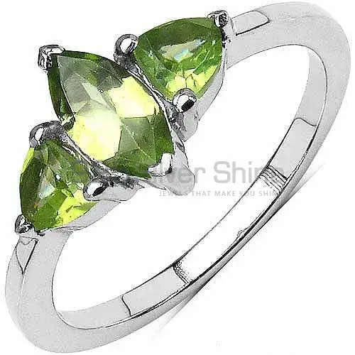 925 Sterling Silver Handmade Rings In Peridot Gemstone Jewelry 925SR3091_0
