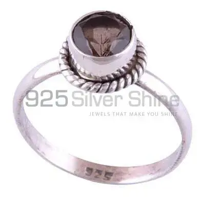 925 Sterling Silver Handmade Rings In Smoky Quartz Gemstone Jewelry 925SR3422