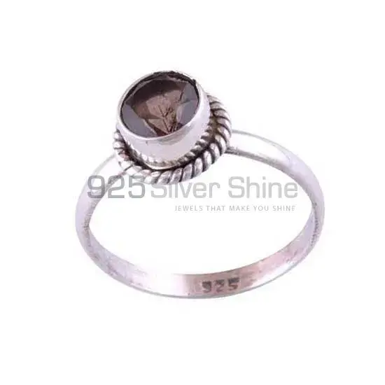 925 Sterling Silver Handmade Rings In Smoky Quartz Gemstone Jewelry 925SR3422_0