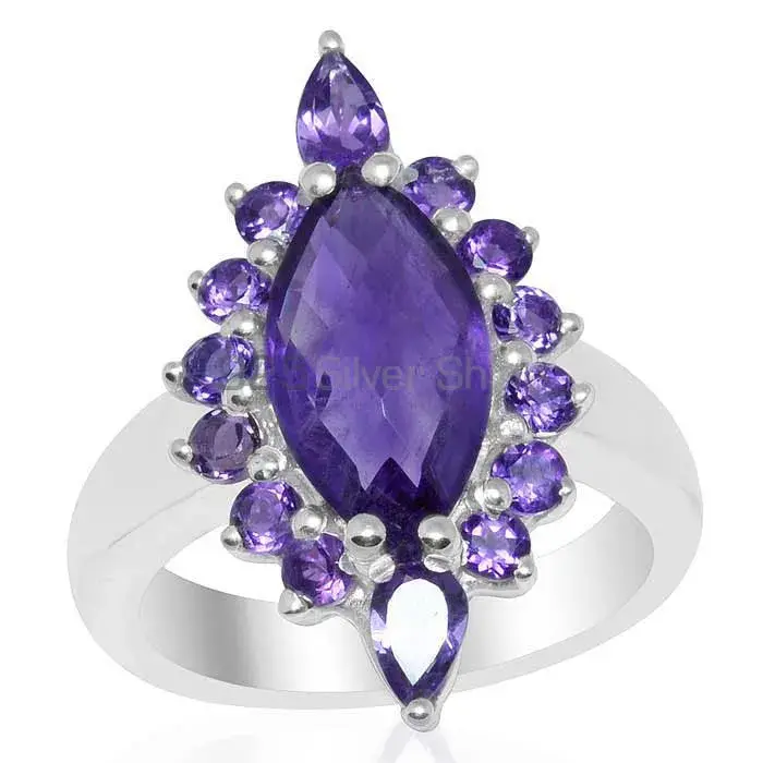 Unique 925 Sterling Silver Handmade Rings Manufacturer In Amethyst Gemstone Jewelry 925SR1657