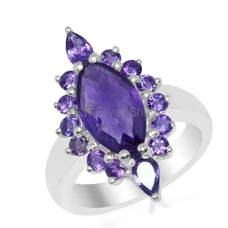 925 Sterling Silver Handmade Rings In Amethyst Gemstone Jewelry 925SR1657_1