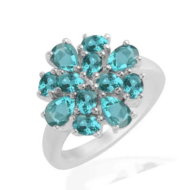 Unique 925 Sterling Silver Handmade Rings Manufacturer In Blue Topaz Gemstone Jewelry 925SR1736_0