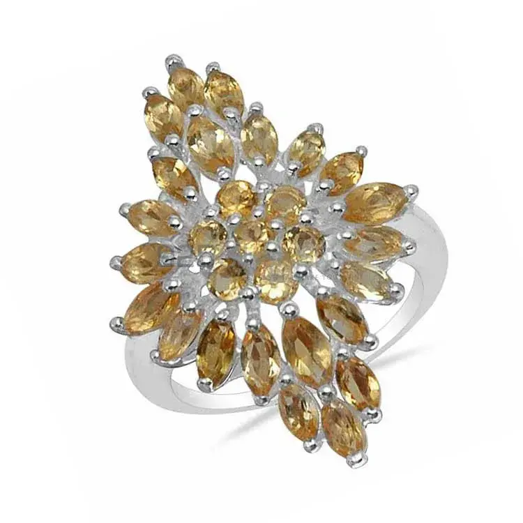 925 Sterling Silver Rings In Citrine Gemstone Jewelry 925SR1578_1