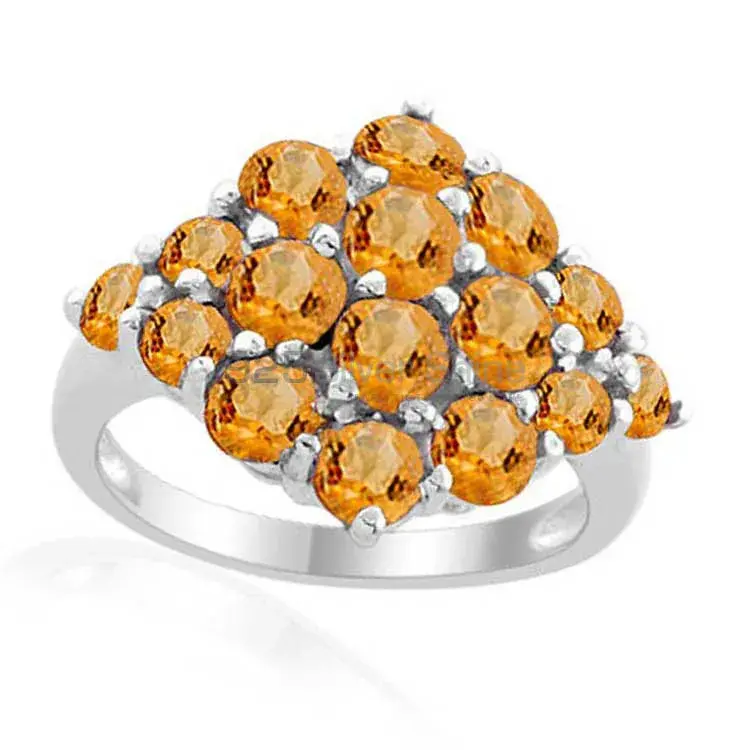 925 Sterling Silver Handmade Rings In Citrine Gemstone Jewelry 925SR1961_0